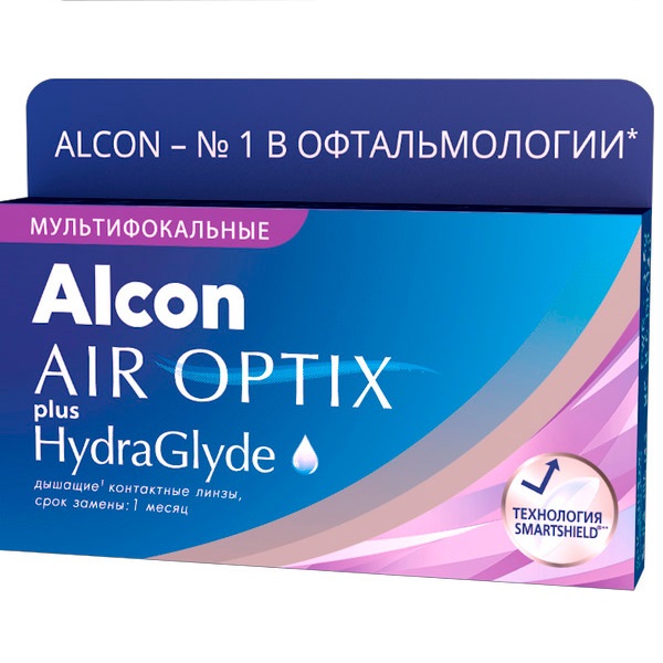 Air Optix Plus Hydraglyde Multifocal (3 линзы)